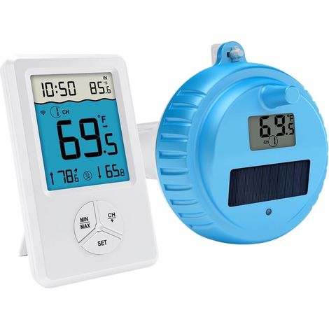 Thermomètre à Eau Thermomètre De Piscine Sans Fil, Étanche IPX8, Capteur De Température Numérique, Adapté Aux Piscines Et Spas (1/5)