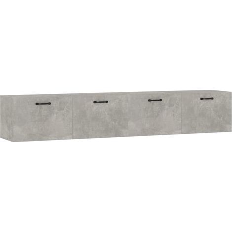 Armarios pared 2 uds contrachapada gris hormigón 100x36,5x35 cm vidaXL (1/5)