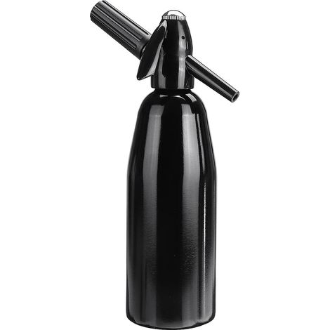 Siphon à soda 1L Portable en aluminium pour boissons gazeuses / cocktails / mojitos / jus (noir) (1/5)