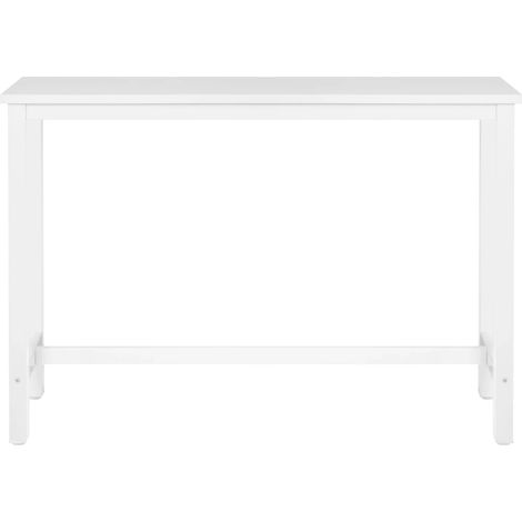 Tavolo alto da bar bianco in MDF e metallo 140 x 40 x 100 cm MODENUIT (1/5)