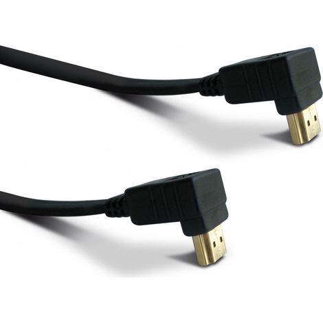 Câble HDMI High Speed mâle/mâle plat coudé 1,5 m (1/2)