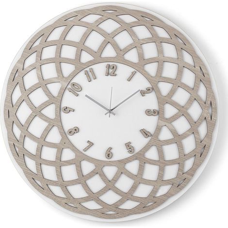 Orologio rotondo da parete D30 cm legno laminato GLOBO BRC