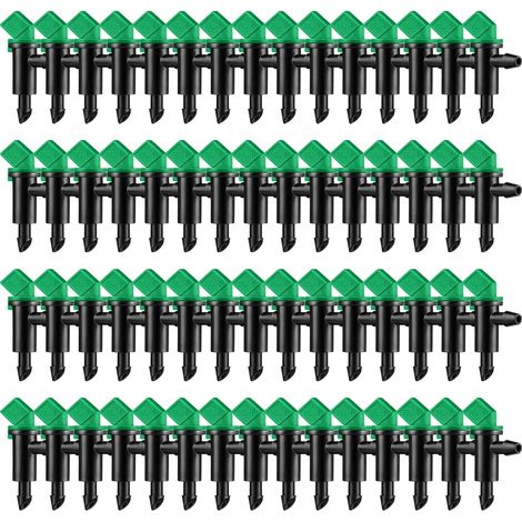 Système d'irrigation goutte à goutte de 60 pièces pour pelouses, arbres, arbustes, jardins (vert)