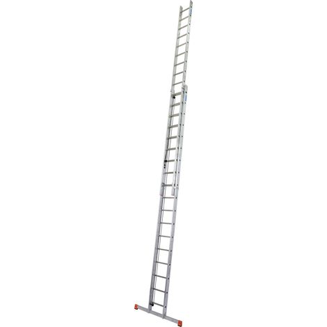 Krause Robilo Alu Schiebeleiter Anlegeleiter Seilzug 2x18 Sprossen Seilzugleiter (1/4)