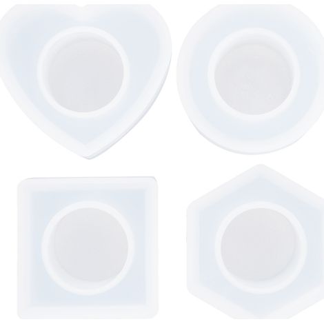 Moule en silicone pour boîte de rangement en époxy cristal, forme hexagonale, ronde et carrée, à faire soi-même, pour serviettes de table et boucles.