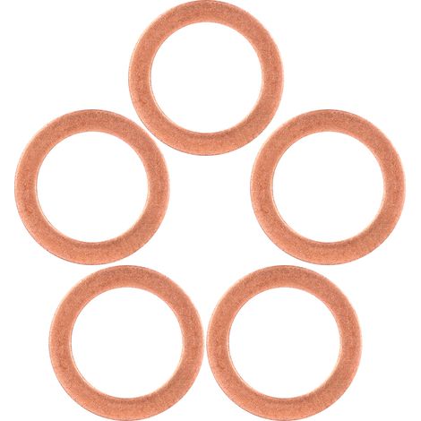 Joint en cuivre rouge AS-050-6 (lot de 5) - Accessoire de remplacement pour la maintenance des soupapes de bouteilles de plongée (1/5)