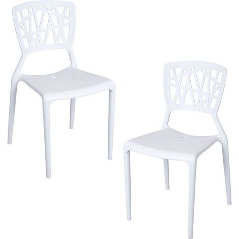 Packs Sillas Jardín - Pack 2 Sillas Delta - Blanco (1/5)