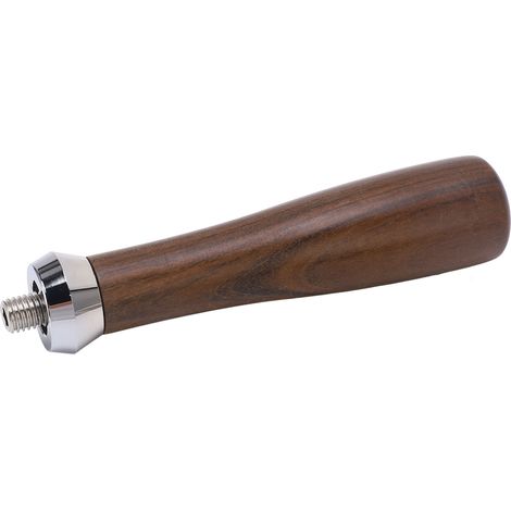 Poignée porte-filtre à café ergonomique, sans bavures, en palissandre noir, résistante et durable.