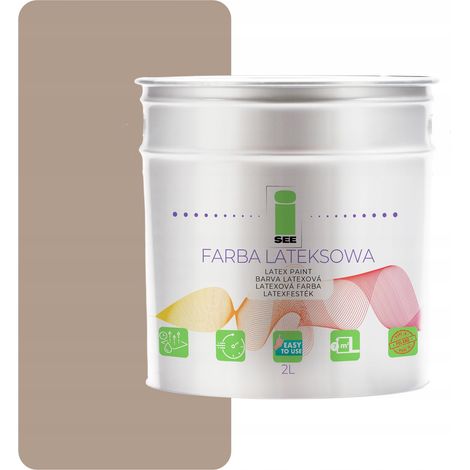 PITTURA MURALE AL LATTICE PER INTERNI MARRONE CHIARO 2L PRODUTTORE (1/5)