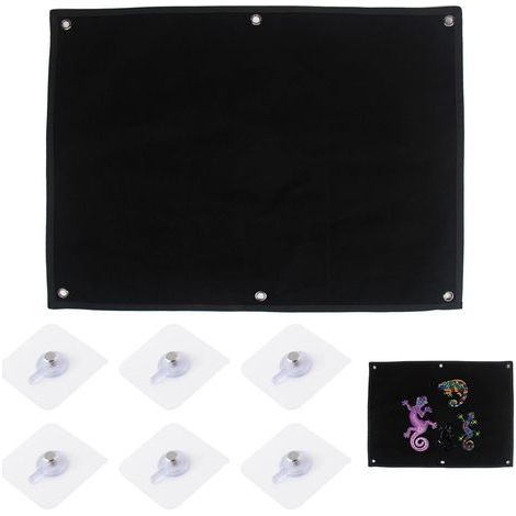 Panneau de Bassage Tactique, 60 x 45 cm Pote Patch Velco avec 6 Vis à Cochet Collants Pliable Tableau D'affichage Tactique Noi Suppot Velco pou Emblèmes Combat Moal (1/3)