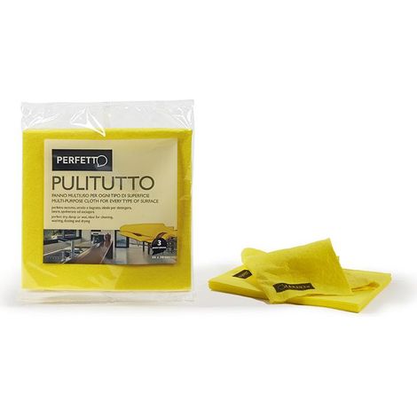 Perfetto 0264 trapo para limpiar Poliéster, Viscosa Amarillo 3 pieza(s)