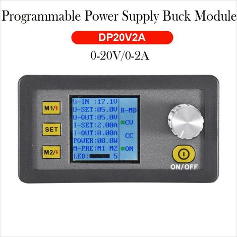 DP20V2A CVCC Módulo de alimentación programable con pantalla LCD (1/5)