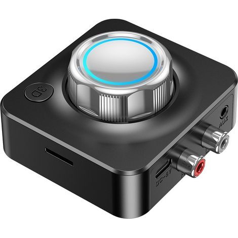 Recepteur Bluetooth 5.0, Dual RCA 3.5 mm Jack Adaptateur Bluetooth pour Chaine Hi-FI, Recepteur Audio Bluetooth RCA pour Haut-parleurs, Amplificateurs et Autoradios (1/5)
