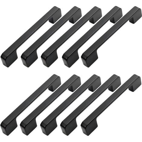 10pcs poignée meuble entraxe 96mm-poignée porte cuisine noire poignee barre meuble poignee de cuisine noire 96mm