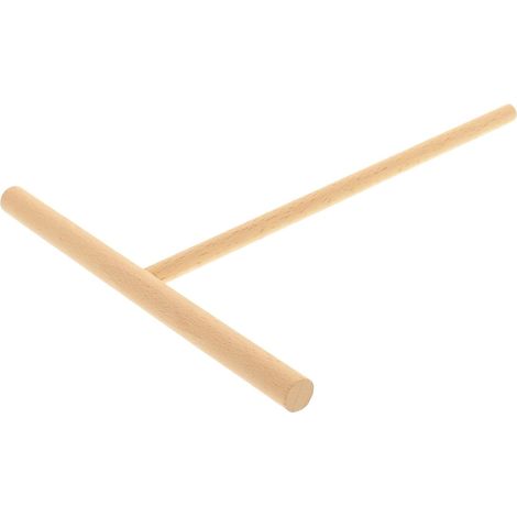 1 Étaleur à pâte, Bois de hêtre, 22 cm, Résistant à la chaleur, Anti-rayures, Pour crêpière et poêle antiadhésive (1/5)