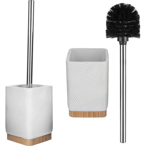 KADAX WC Bürste mit Halter, Quadratisch, Weiß