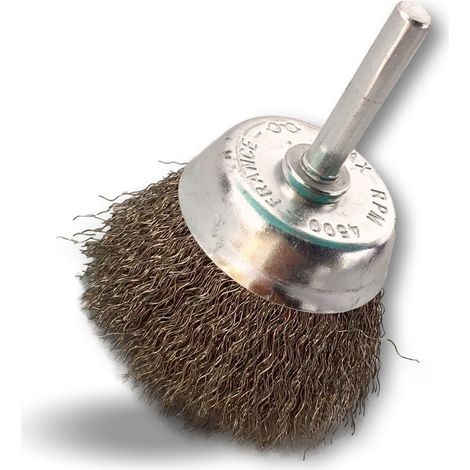 Brosses rotatives coupe sur tige  Inox souple - Quantité x 1 - Ø 50 mm - Coupe - Inox - Souple (1/5)