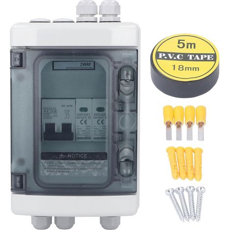 PV Combo Box IP65 étanche Protection contre la Foudre Disjoncteur Solaire Photovoltaïque avec Disjoncteur 40A 1000V (1/5)
