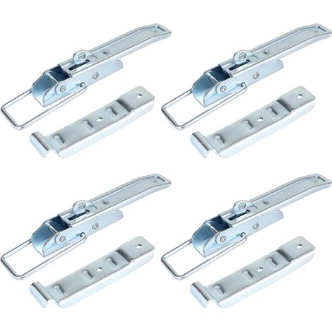 4pcs Grande Fermeture Remorque avec Serrure 210 mm Fermeture Excentrique Galvanisée Attache Ridelle Remorque Loquet de Verrouillage Anticorrosion Boucle Verrou, Accessoire-Remorque-Voiture (1/5)