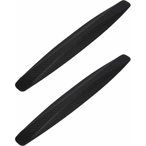 Lot de 2 protecteurs anticollision - Universel - Caoutchouc - Coin pare-chocs - Garde protecteur anti-rayures - Bandes autocollantes - Noir (1/5)
