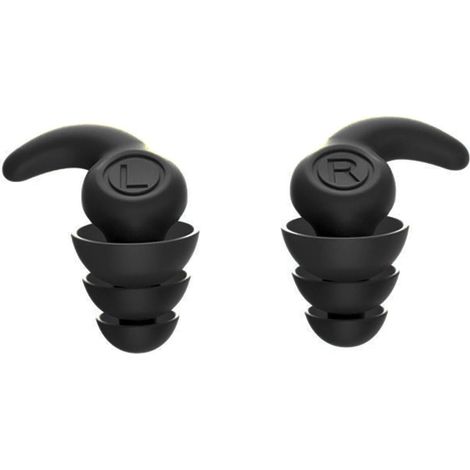 1 paire de bouchons d'oreilles en silicone pour la réduction du bruit et l'isolation sonore adaptés pour dormir, se protéger du bruit des ronflements, travailler ou étudier (1/5)