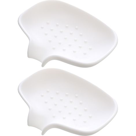 1 Porte-éponge en silicone, bac incliné auto-drainant, étagère cuisine, accessoire évier (1/5)