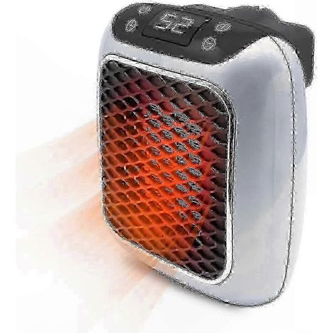 Chauffage soufflant compact de 800 W avec télécommande et prise australienne, douille réglable pour un chauffage efficace (1/2)