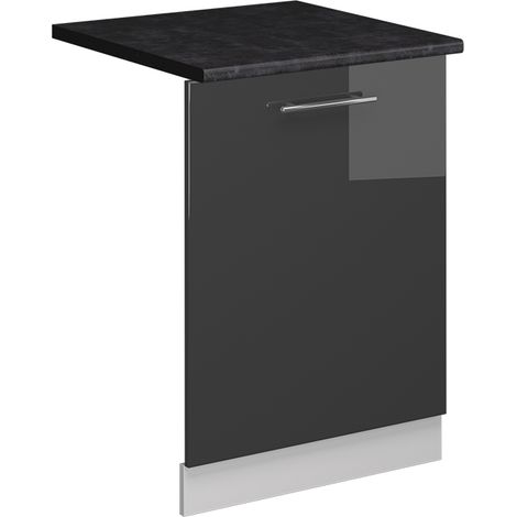 Panel frontal del lavavajillas Fame-Line, Antracita alto brillo, 60 cm , ET Antracita, Vicco (1/5)
