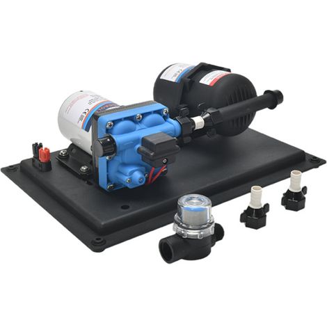 Pompe à eau 12V auto-amorçante, 55 PSI, 11,3 L/min, avec pressostat et réservoir (Membrane) (1/5)