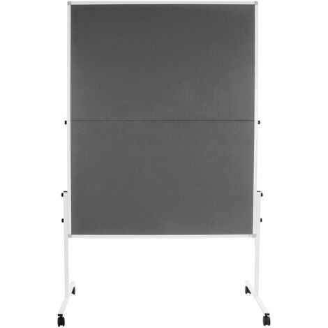 Moderationstafel Grau Doppelseitig & klappbar Mit Rollen 150 x 120 cm (1/5)