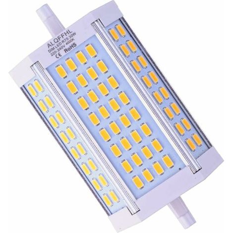 Ampoule LED R7S 118mm à intensité variable 30W, projecteur linéaire LED double culot de type J (équivalent à un tube halogène T3 de 200 W/300 W), applique murale(lumière blanche naturelle) (1/5)