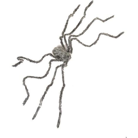 Araignée géante grise velue Halloween 160 cm - Gris (1/3)