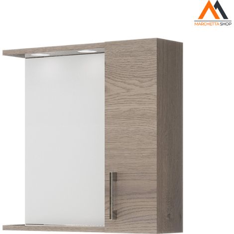 SPECCHIERA DA BAGNO PENSILE SINGOLO cm 58,4 x 15,1 x h.57,1