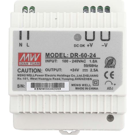 DR-60-24 60W bingle Output 24V Din Rail Power Supply AC/DC Switching (1/5)