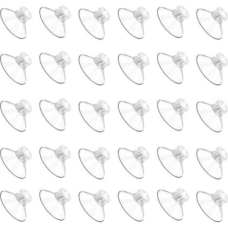 30PCS Ventouses avec Filetage et écrous moletés Transparentes 40mm, Ventouses de Fixation en Plastique PVC pour Oeillets Fenêtre Voiture Camping Pare-Soleil Vitre (1/5)