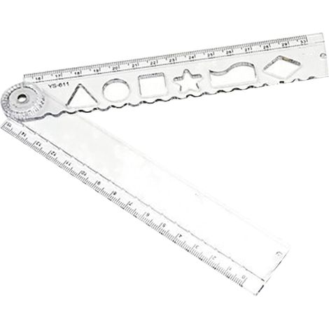 Règle de découpe coulissante et pliable transparente, outil (1/5)