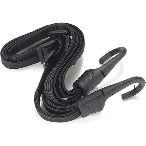 Sangle élastique rétractable noire stable pour casque de moto, 60 cm / 23,62 pouces. (1/4)