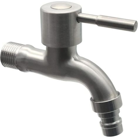 Robinet de lavabo de salle de bain mural en acier inoxydable Robinets de jardin pour machine à laver