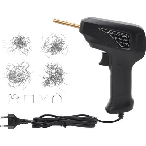 Saldatrice per plastica da 50 W, cucitrice a caldo, kit di riparazione paraurti auto con pinze e 4 tipi di chiodi piatti, spina UE 220 V (1/5)