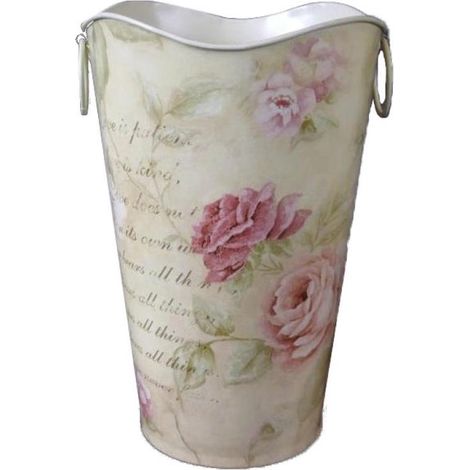 Copertura decorativa zincata con motivo floreale 25x15 cm - Versione più grande (1/2)