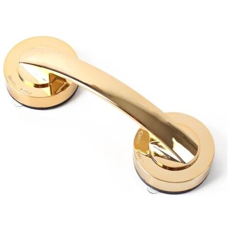 Pair Grandes poignées de portes et fenêtres en verre Portes coulissantes de salle de bain, poignées sans trou d'armoire Poignées de réfrigérateur Rampes de douche Or (1/4)