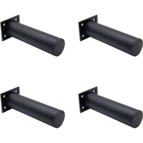 4 Pieds De Meubles Réglables Noir Mat , En Alliage D'aluminium 38x150 Mm, Pieds De Support De Table Basse De Meuble Tv, Pied De Support De Canapé De Meuble (1/5)