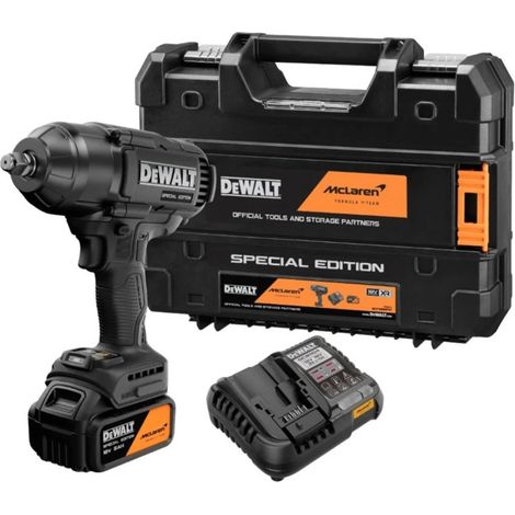 DeWalt x McLaren F1 DCF99MP1T 18V XR Brushless 1/2" Hog Ring Impact Wrench Kit- 1 x 5.0ah Battery, Charger & Case