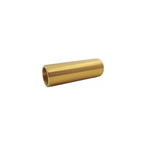 Tubo roscado de latón para paredes – Ø 3/4'' x Longitud: 100 mm (1 unidad) - Crezuo