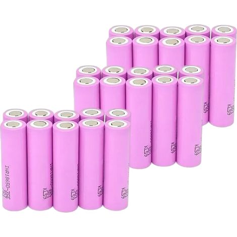 Batería de litio 18650, capacidad de 3500 mAh, alta tasa de descarga, 35E-30 unidades, 3,7 V (1/2)