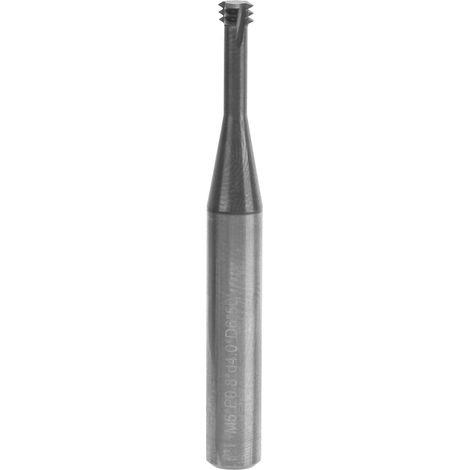 Fraise 3 dents métrique 60° en acier tungstène pour filetage et gravure M5x0.8xD6x50 (1/5)