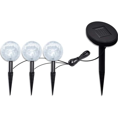 Maison Exclusive - Lámparas de bola jardín LED  anclajes y panele (1/5)