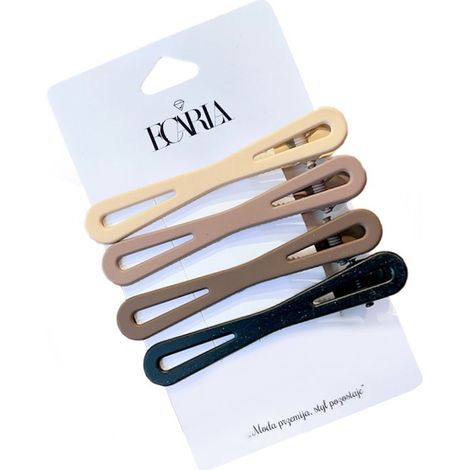 Ecarla Set mit 4 Haarspangen, Braun SP211 (1/2)