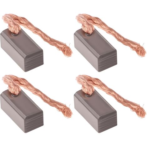Kohlebürsten – 2 Paare – Kupfer und Metall – Hohe Leitfähigkeit – Für Scheibenwischermotor, Klimaanlagenpumpe – 4 x 4 x 10 mm (1/5)