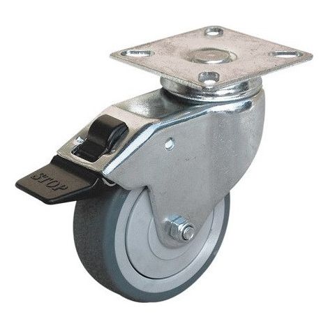 Roulette pivotante à frein Uniroll diam100mm 66822 GUITEL